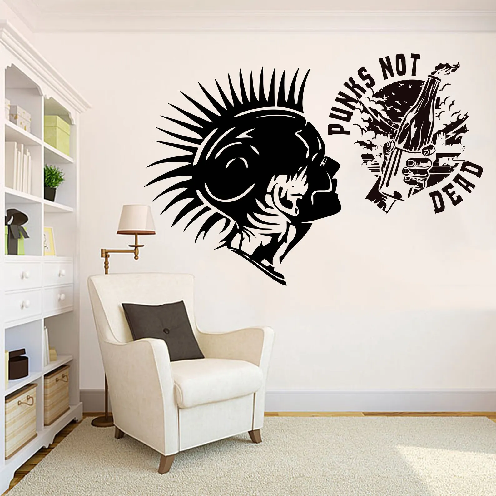 

Punk Band Decals Punk Undead Rock Music Wall Decals Music Stickers Bar Wall Music Theme Decoration Music Studio Art StickersYY33