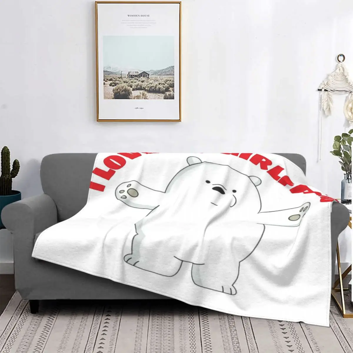 

I Love My Girlfriend-Manta a cuadros para cama, cobertor de lana para bebé, 3 unidades