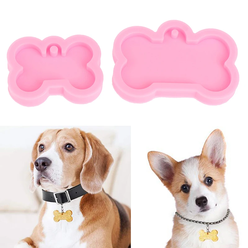 

Suitable For Clay DIY Jewelry Making Epoxy Resin Mold Shiny Dog Bone Shape Silicone Mold For Key Chain Pendant Moulds