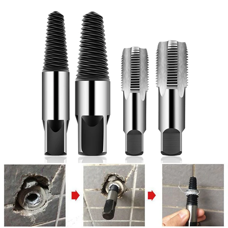 

Faucet Triangle Valve Pipe Screw Extractor Anti-Slip Bolt Removal For Pipes Inner Threading Making Tap Faucet Pipe Repair Tap