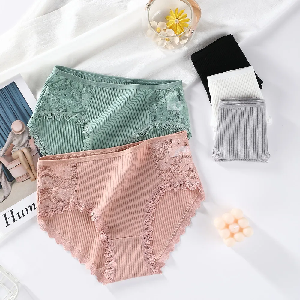 Хлопковые трусики женское удобное нижнее белье сексуальные кружевные