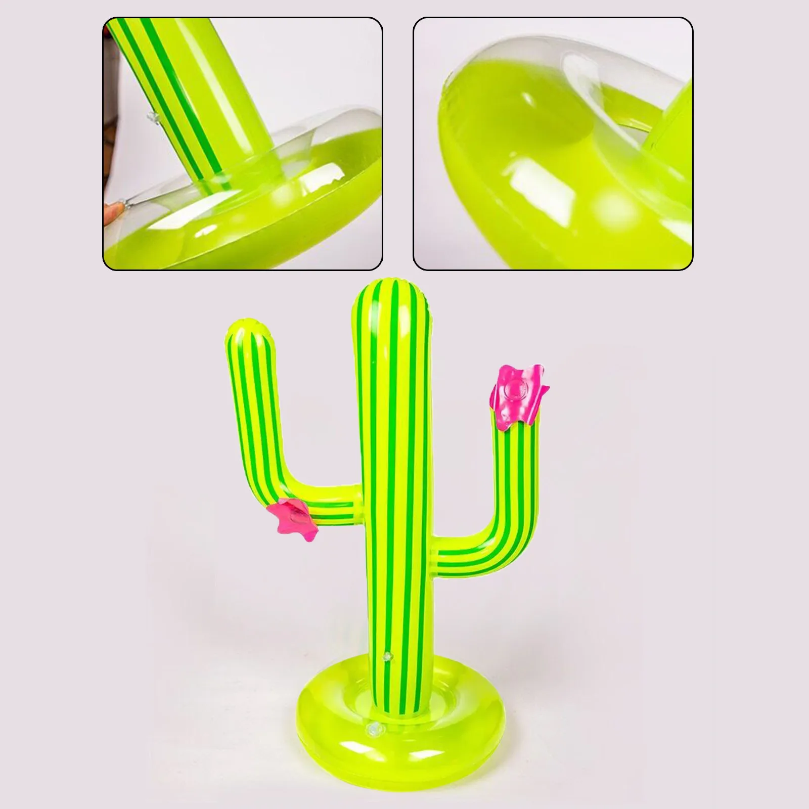 

Cactus Swimming Pool Ring Toss Games Inflatable Pool Toys With 4 Ring Summer Family Outdoor Party Game#2021