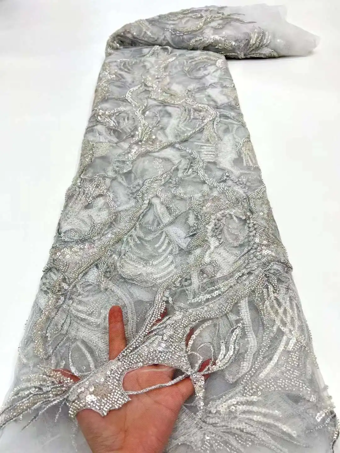 Хорошая цена Африканский вышитый дизайн французское кружево 21JRB-12901 с блестками и