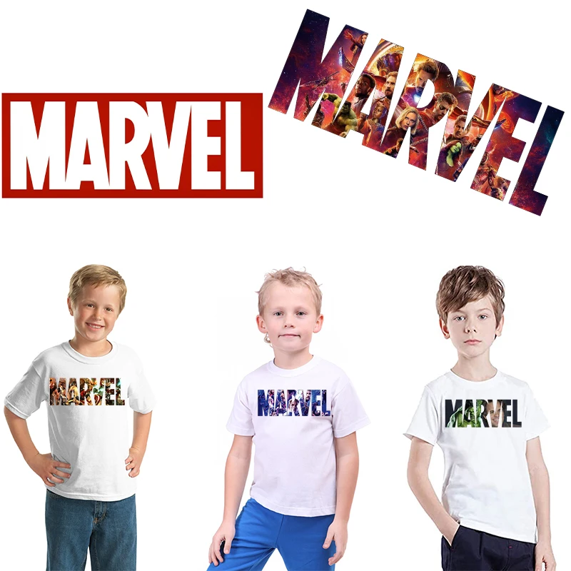 Термоклейкие нашивки с надписью Marvel термоклейкие для футболок одежды Диснея