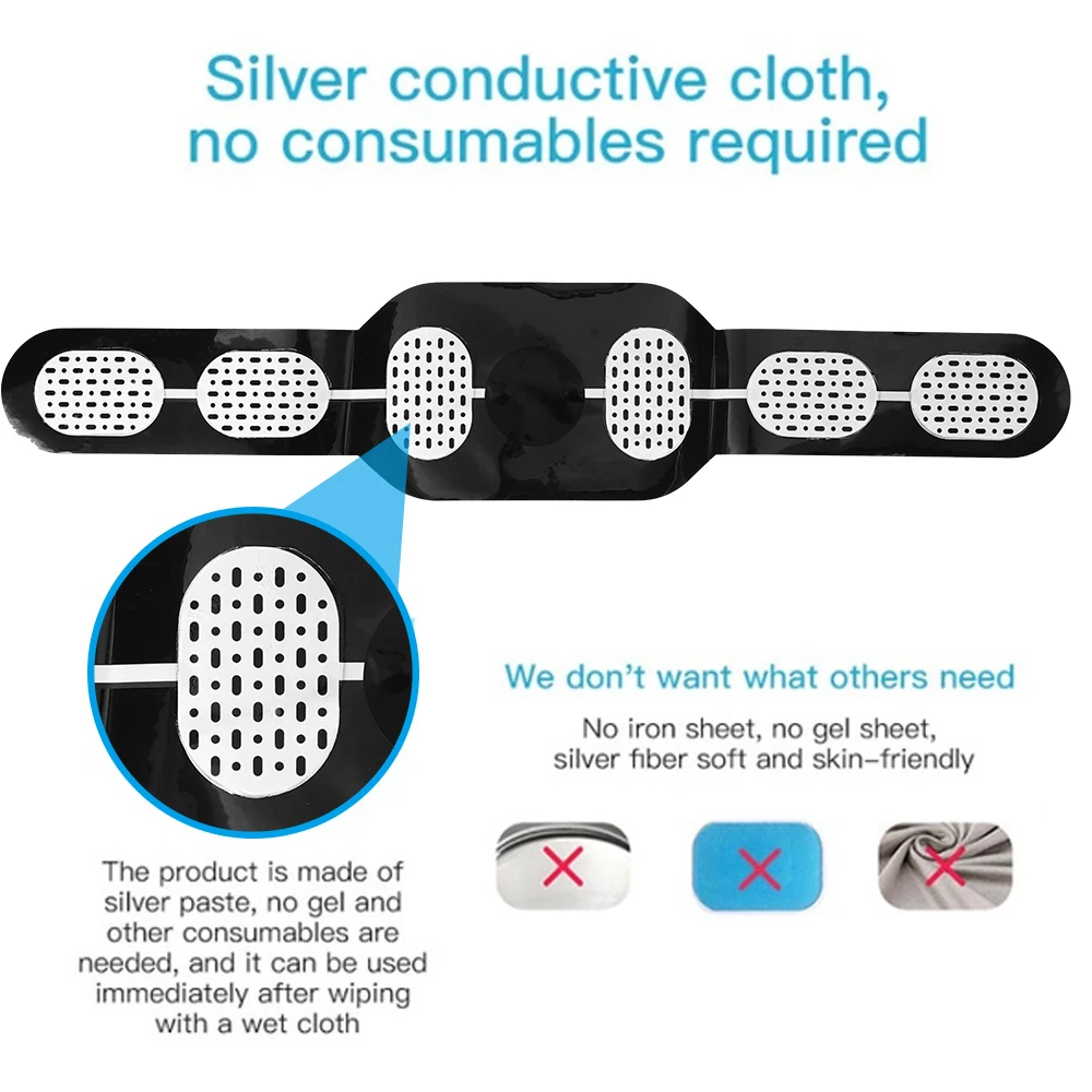 

6-Mode EMS Electric Belt Massager Abdominal Muscle Sticking Abdominal Muscle Stimulation Trainer Fitness Equipment Training Tool