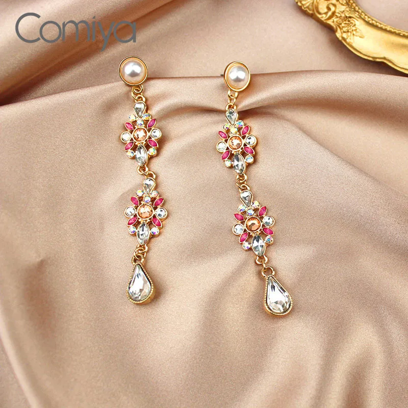 Серьги-капли Comiya винтажные аксессуары из цинкового сплава золотого цвета с