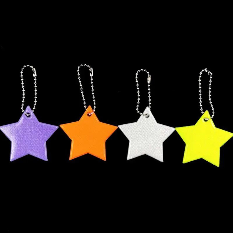 Брелок для ключей с отражателем безопасности детей кольцо со звездой