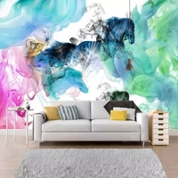 custom mural wallpaper 3d abstract artistic ink landscape horse fresco living room tv sofa bedroom creative papel de parede 3 d