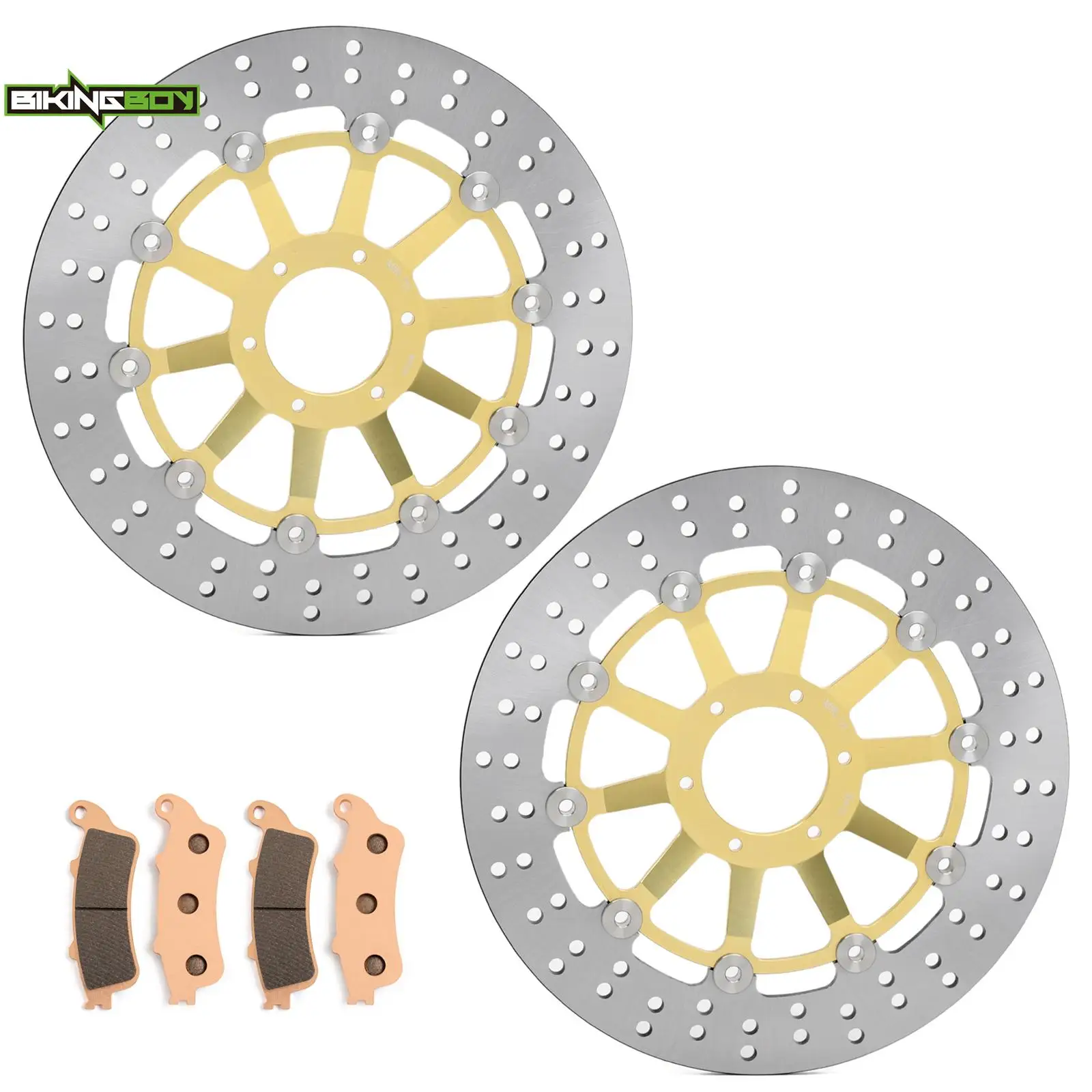 Фото Тормозные диски и колодки BIKINGBOY для VFR 800 / F Interceptor 98-05, XL1000V Varadero 99-06, Goldwing GL 1800 / ABS 01-17 №4