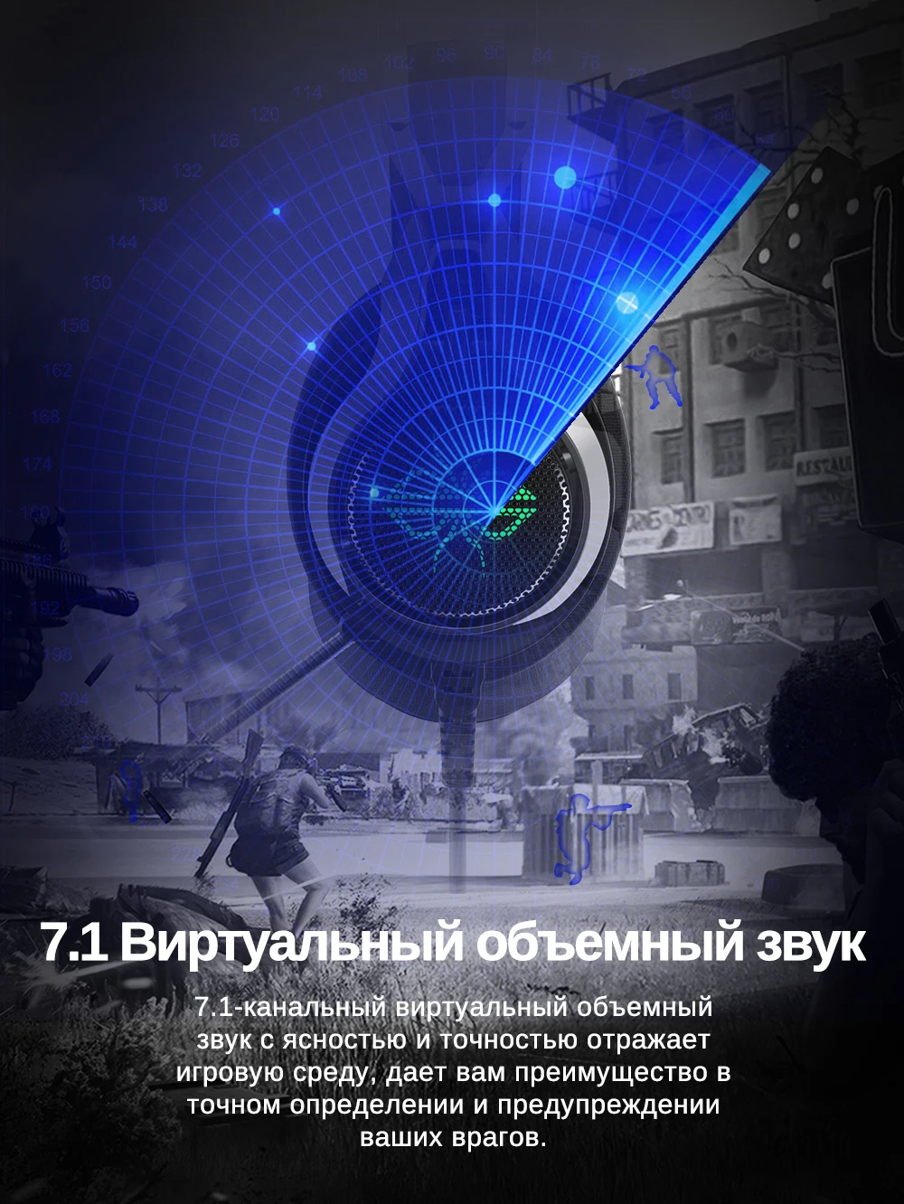DACOM GH05 USB 7,1 виртуальная игровая гарнитура с объемным звуком с микрофоном для компьютера, ПК, игр, проводные наушники, светодиодный светильник HD Bass
