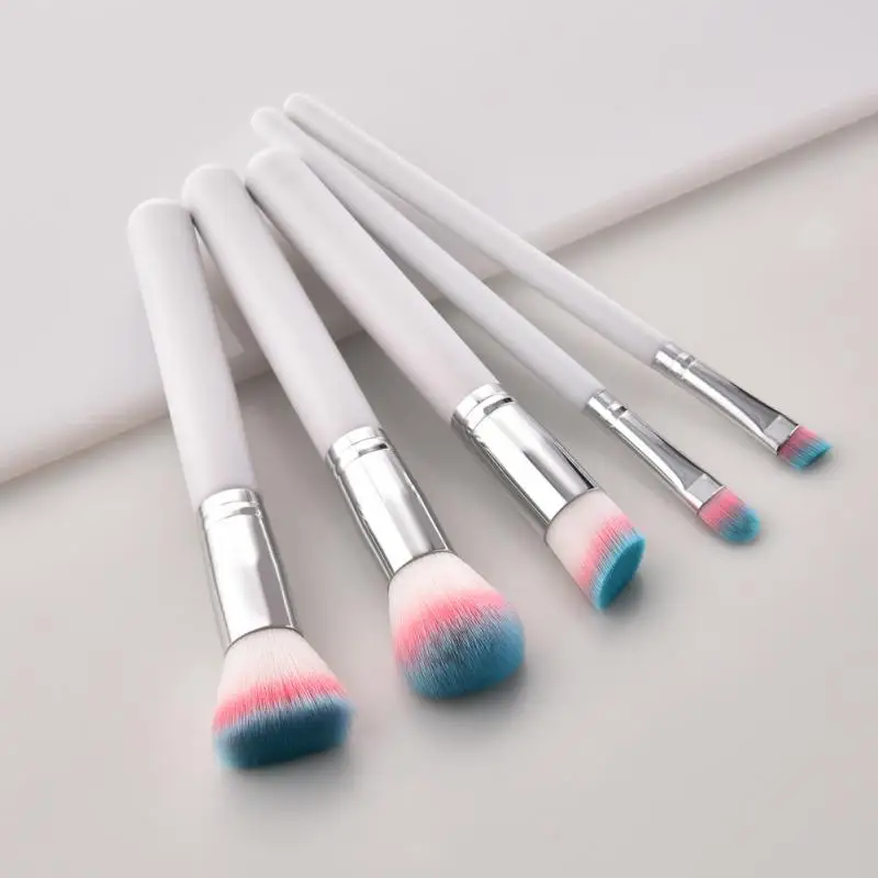 

5 PCS Makeup Brush Tools Eye Shadow Brush Eyebrow Brush Soft Fiber Loose Powder Brush Blush Powder Blend Cosmetic Brush