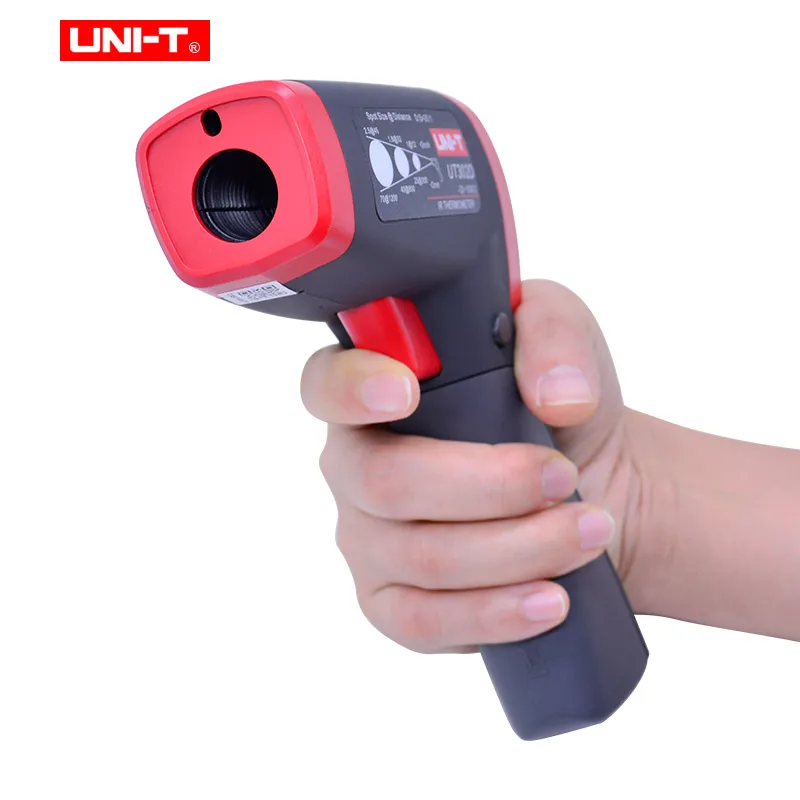 Цена UNI-T UT303A UT303C UT303D Бесконтактный цифровой термометр ИК инфракрасный лазерный Температура пистолет тестер с ЖК дисплей подсветка дисплея