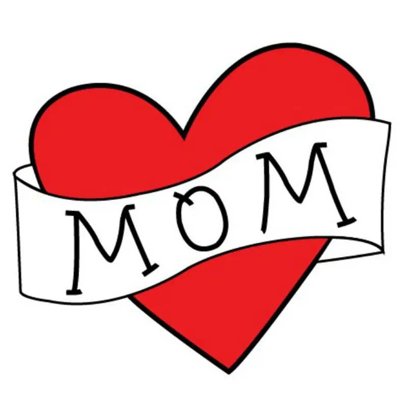 Водостойкая Съемная Временная тату-наклейка красное сердце любовь папа/мама