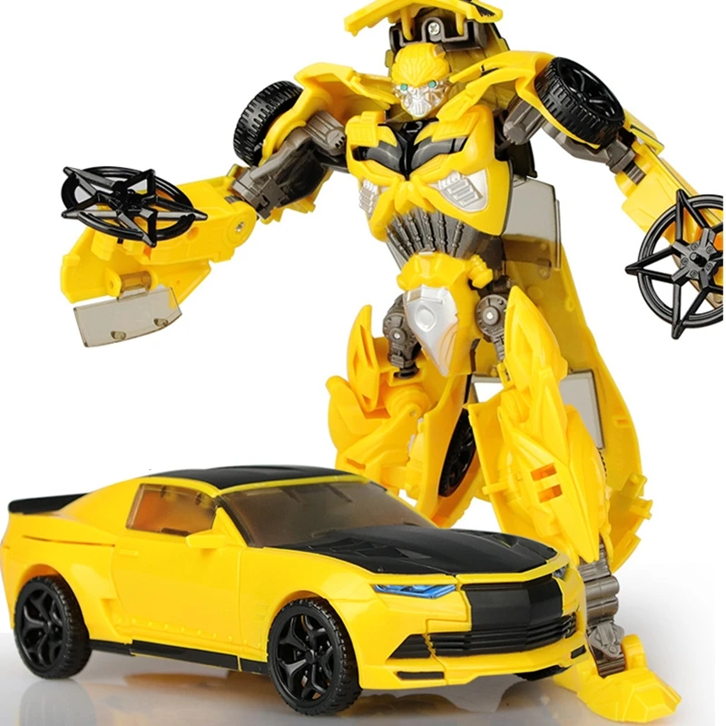 

Children Simulation Transforming Robot Deformation Yellow Kids Toy Car Diecast Model Plastic Decoration Gift