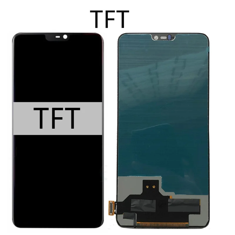 TFT - black Для Oneplus 6 ЖК-дисплей+ кодирующий преобразователь сенсорного экрана в сборе запасные аксессуары для Oneplus6 ЖК-экран - Цвет: TFT - black