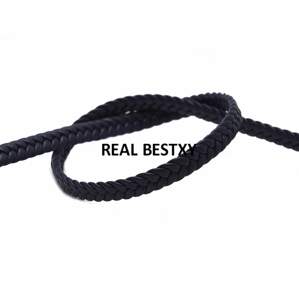 3 м/лот прибл. 8*3 мм темно-синий плоский кожаный шнур тесьма веревка сделай сам