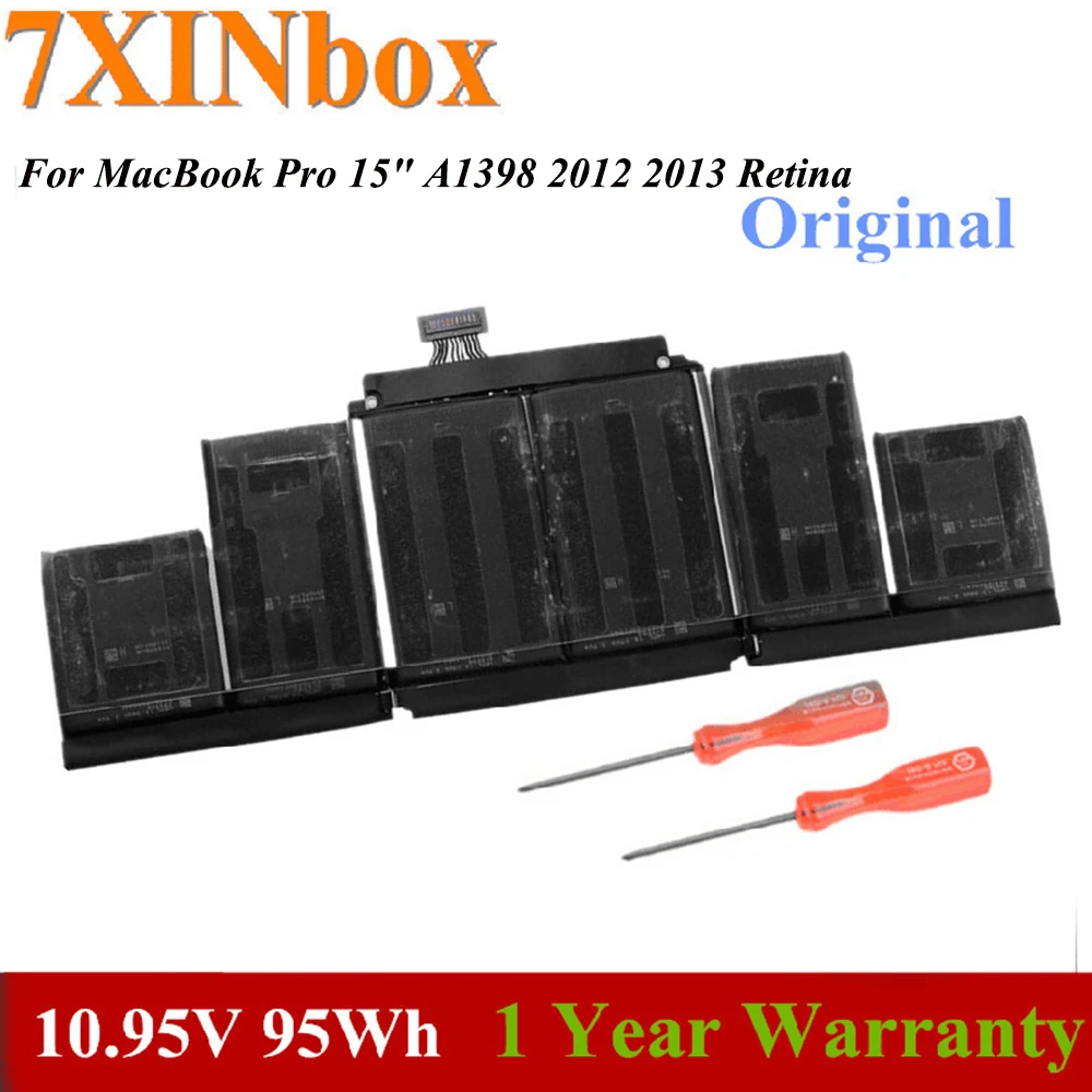 Bateria do Portátil para Macbook Pro 15 A1398 2012 2013 Retina Mc975ll a Me665ll a Mc976ll a Md831ll a 7xinbox 10.95v A1417
