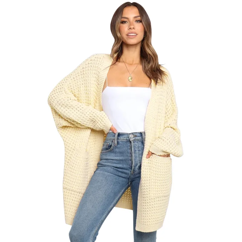 Женский кардиган Donsignet Осень зима 2021 новый длинный свитер Женская свободная