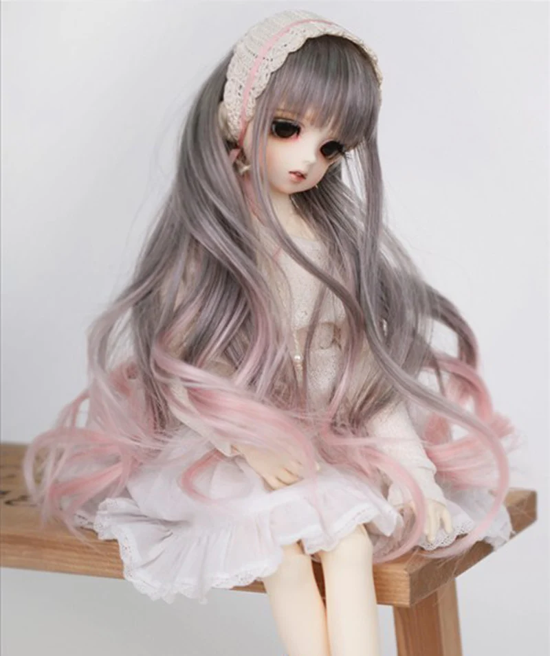 1/3 1/4 1/6 1/8 Bjd кукольный парик SD высокотемпературный длинный модный волнистый