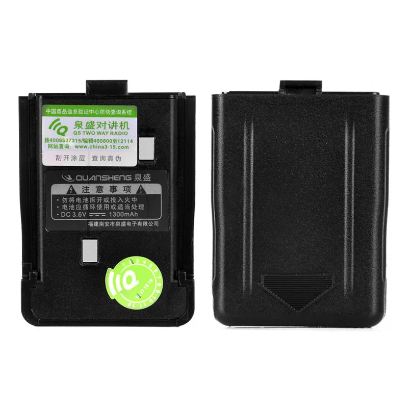 

Оригинальная батарея QuanSheng TG-K58mini Li-on DC 3,6 V 1300mAh для Радио рация QuanSheng TG-K58 mini