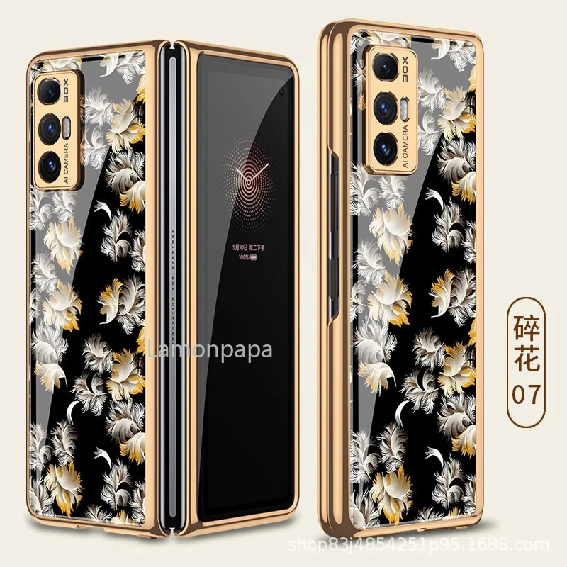 Винтажный чехол с цветочным рисунком для Xiaomi Mix Fold полноразмерный покрытием из