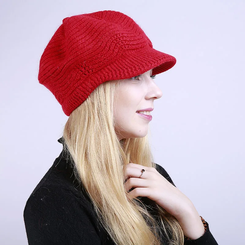 

Winter Hats for Women Designer Beanie Nursing Hat Hats for Women Fashion Red Hat Rabbit Fur Hat Keep Warm RU(Origin) Beanies