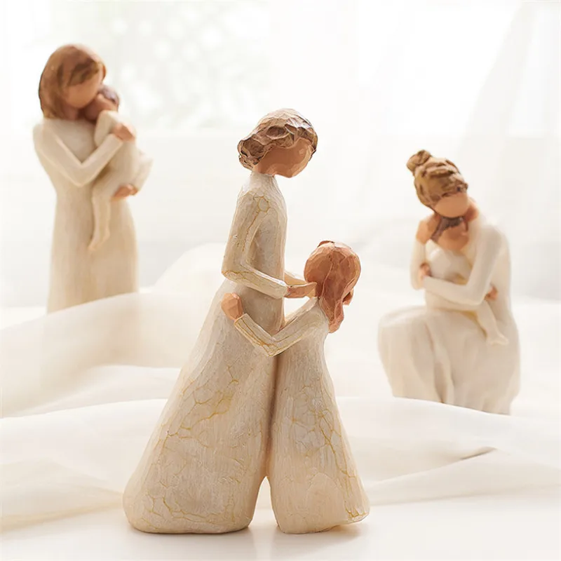 Маленькое украшение для дома из смолы родителей и детей гостиной офиса спальни