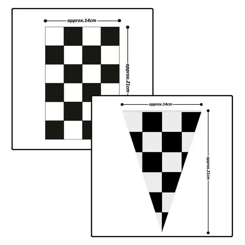 Подвесной флаг в клетку F1 спортивные Автогонки 38 шт./20 шт. 14 х21 см декоративные