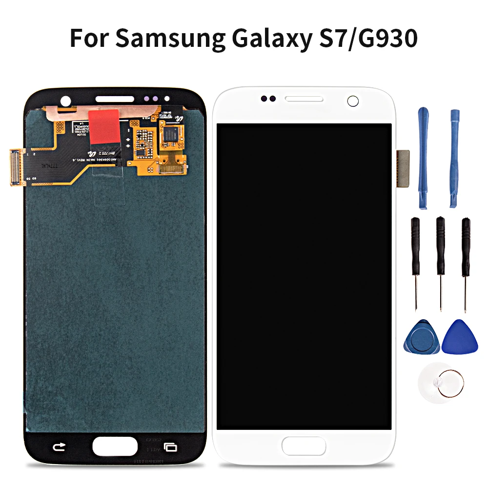Amoled LCD для Samsung Galaxy S7 Lcd дисплей G930 G930A G930F G930V кодирующий преобразователь