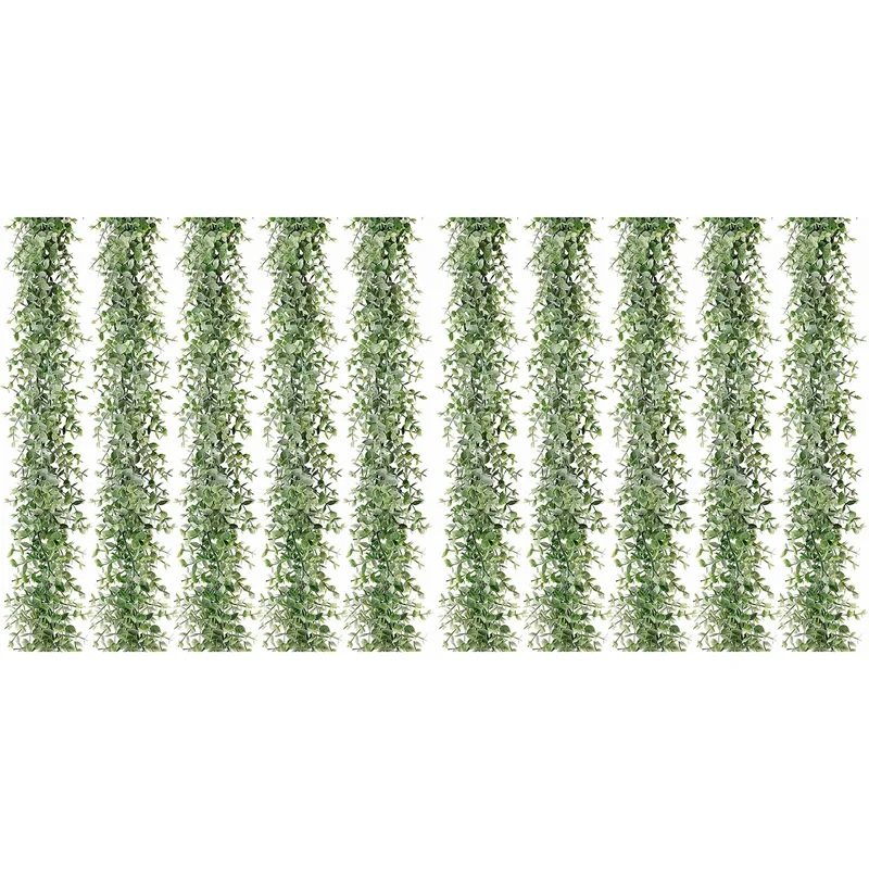 

10 Packs 30Ft Artificial Eucalyptus Garlands Fake Greenery Vines Faux Hanging Plants for Wedding Table Backdrop Arch