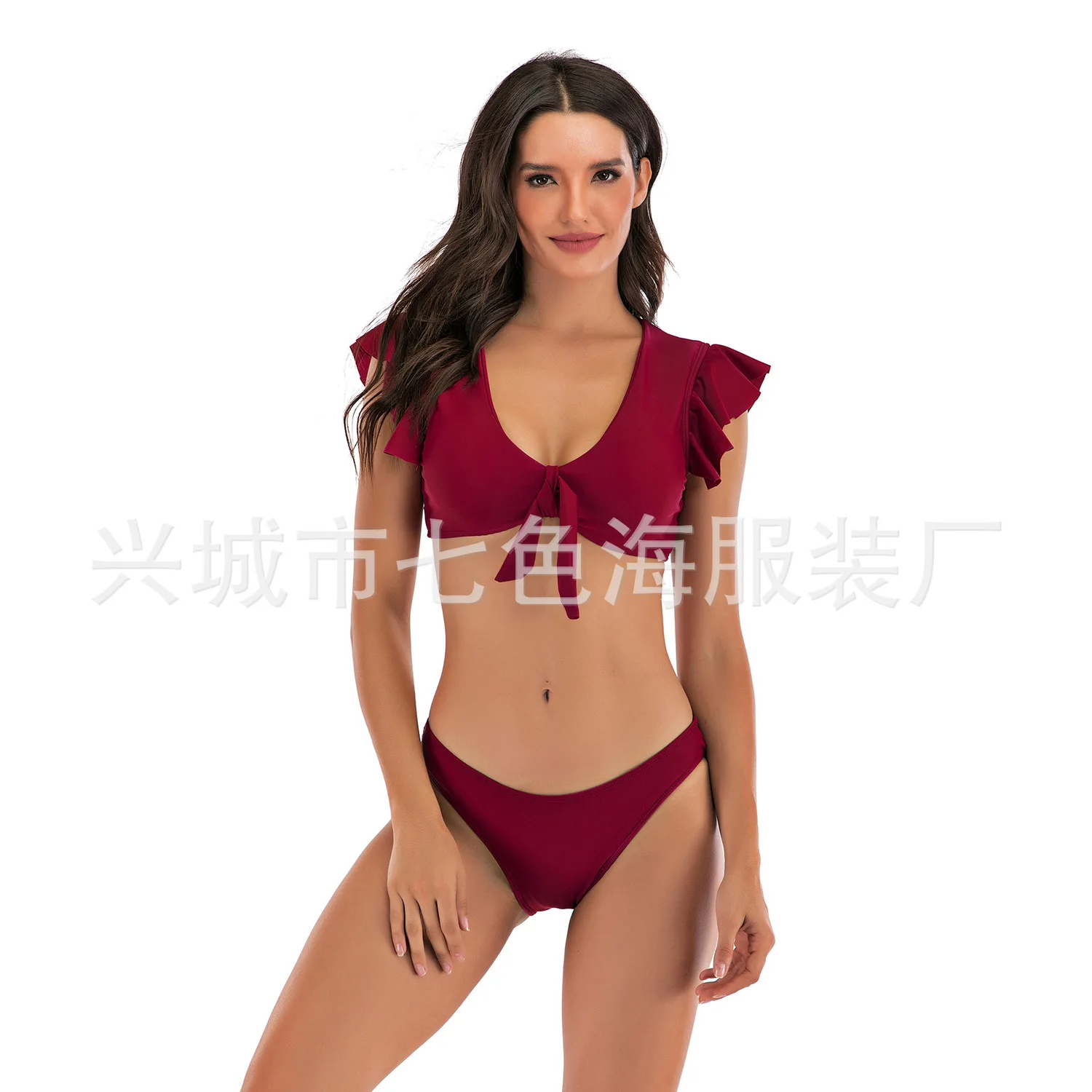 Женский купальный костюм с принтом листьев лотоса|Купальники| |