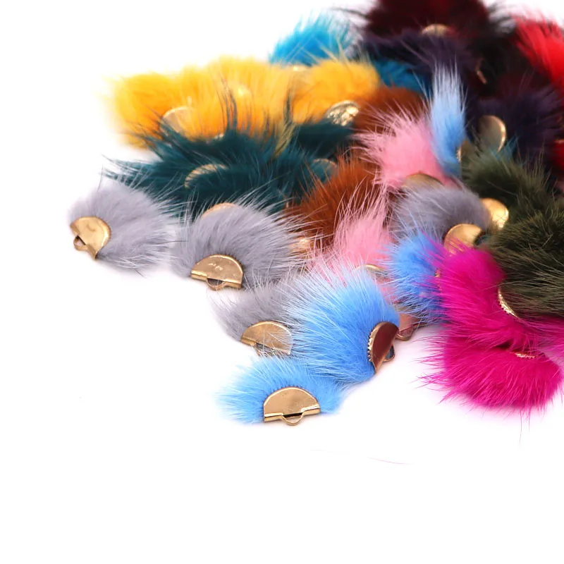 Новое поступление 10 шт./лот мягкая меховая кисточка шарм 35x28 мм Красивая подвеска