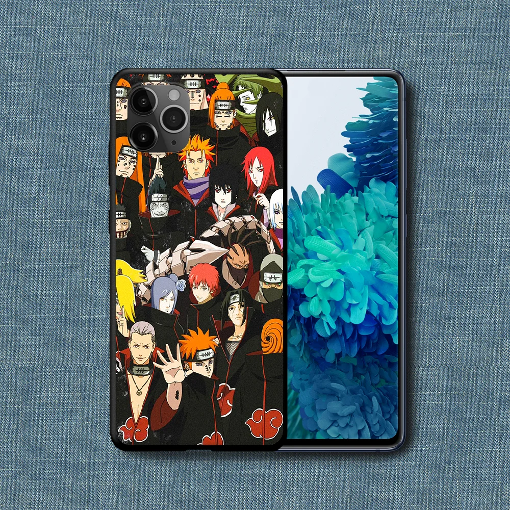 

Anime N-Naruto Akatsuki Itachi Phone Case For iPhone 4 4s 5 5S SE 5C 6 6S 7 8 Plus X XS XR 11 12 Mini Pro Max 2020 black Back