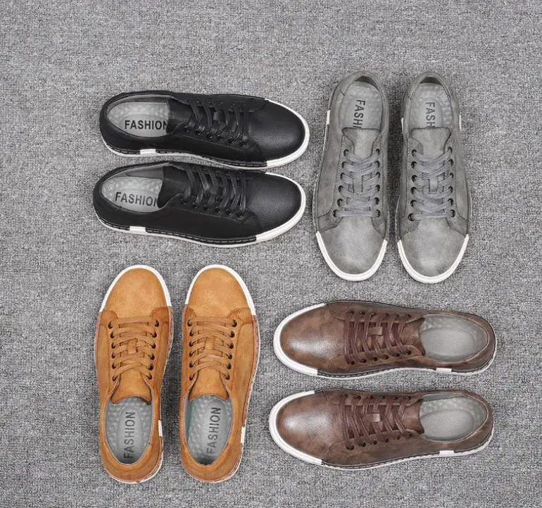 

2019 Winter Fashion Leather High Top Sneakers Men Shoes Winter Warm Casual classic Comfortable Male Footwear