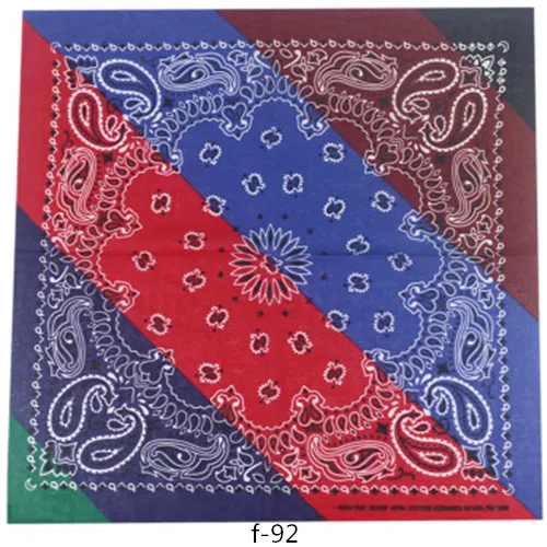 Красочные шарф квадратной формы в стиле хип хоп Пейсли Лоскутная бандана