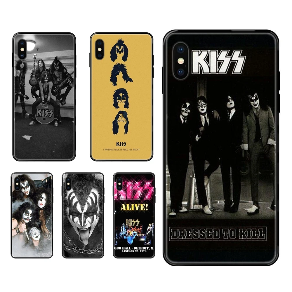 Черный мягкий ТПУ защитный чехол Kiss Rock Band США для Xiaomi Redmi 3S 4X 4A 5 5A 6 6A 7 7A 8 8A 8T 9 9A K20 K30