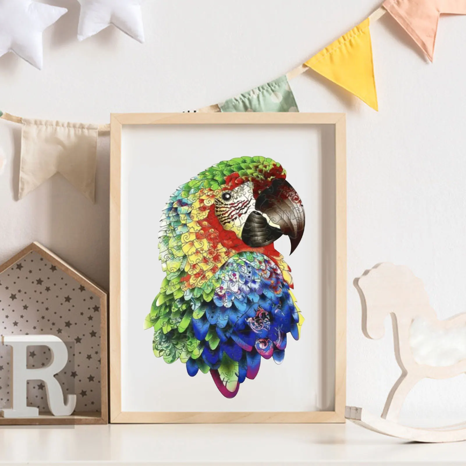 

Unique Wooden Jigsaw Puzzle With Cardboard Box Animal Shape Jigsaw 3D Puzzle Gifts For Kids Adults Home Decoration New Year Gift