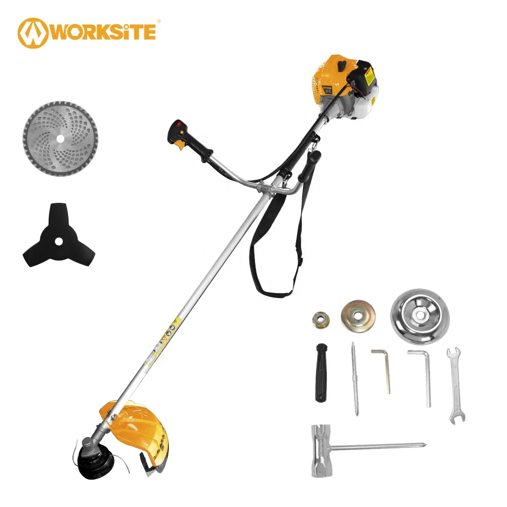 

WORKSITE Grass Trimmer Professional 2 Stroke Brush Cutter Tools Cutting Machine Petrol Portable Handheld 43CC Weed Brush Cutter