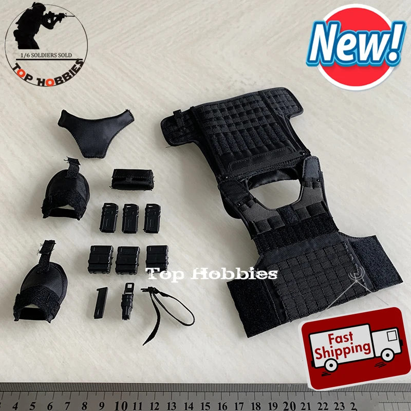 1/6 масштаб солдат черный спецназ Броня тактический жилет пуленепробиваемый