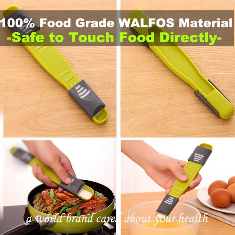 

Adjustable Scale Measuring Spoons Metering Spoon Brand New Metering Spoon baking tool Kitchen Double End Eight Stalls