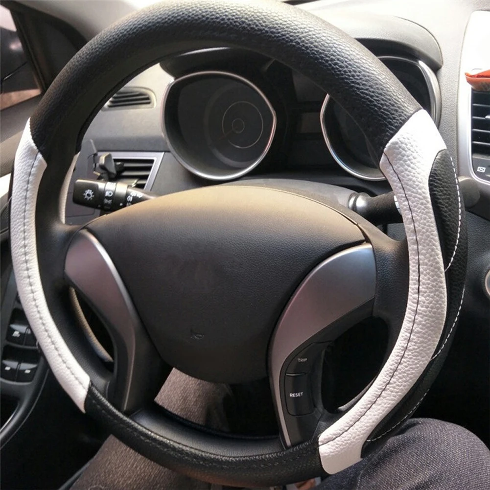 Черно белый кожаный чехол в спортивном стиле для Hyundai Honda BMW Mazda VW и т. Д.|Чехлы на
