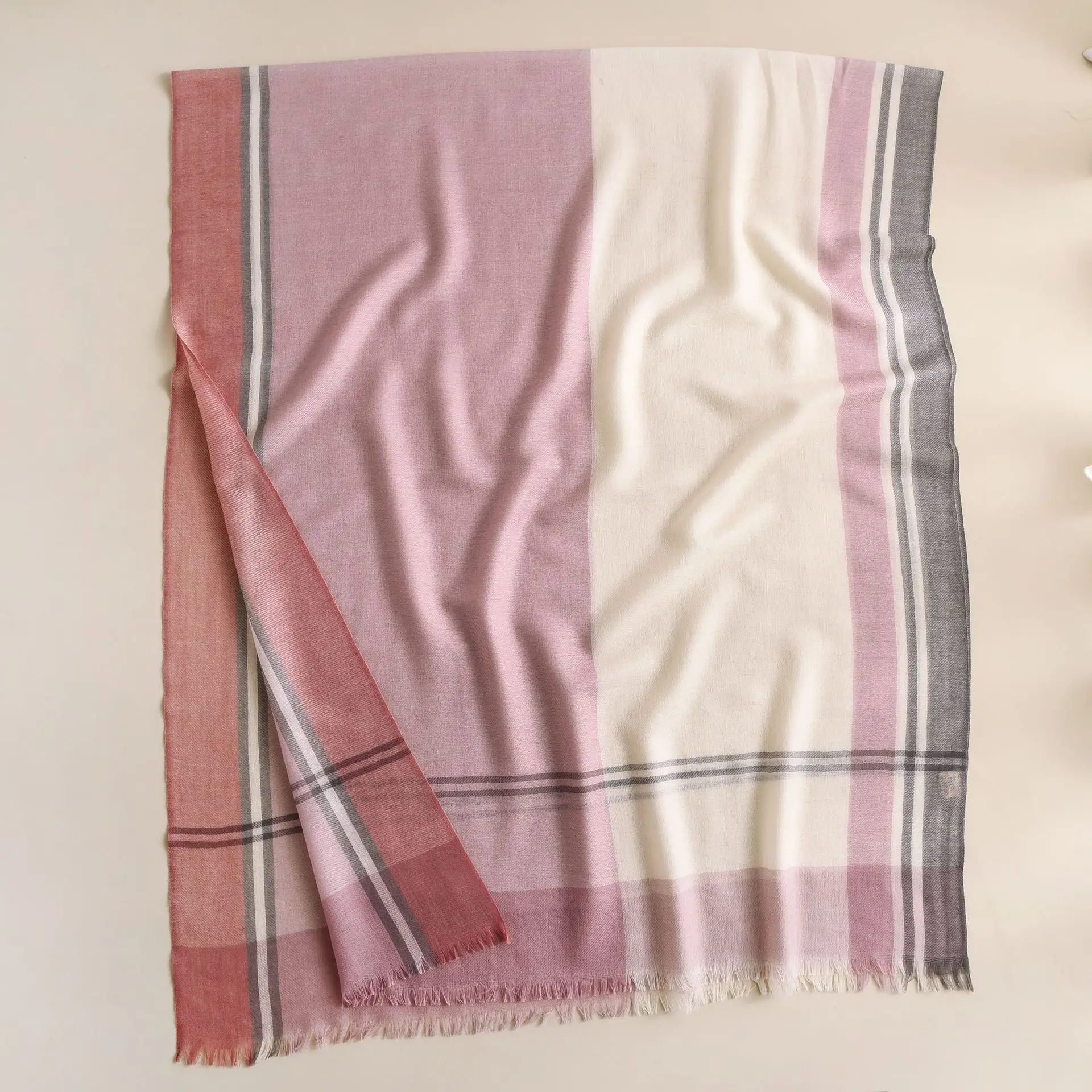 

Fall and Winter 2019 High-end Wool Scarf Female Art Plain Long Fashion Women's Shawl,scarf for ladies in summer air conditioning