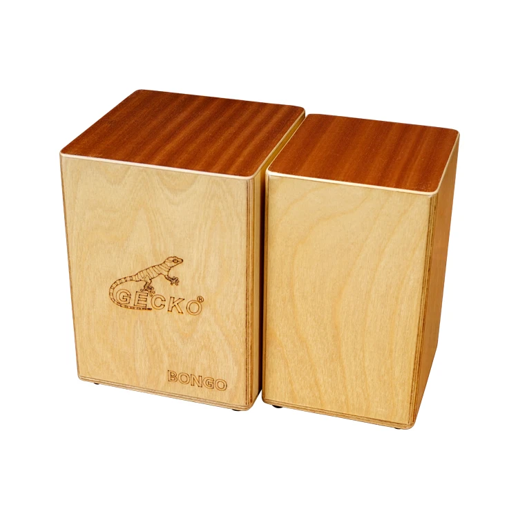 

Gecko Cajon Drum High Quality Solid Mahogany Wood Body Musical Instrument With Packing Bag