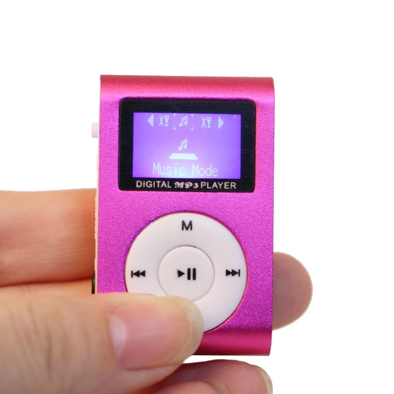 

MX-801 Mini USB Metal Clip TF Card Slot LCD Screen Music MP3 Player R58A