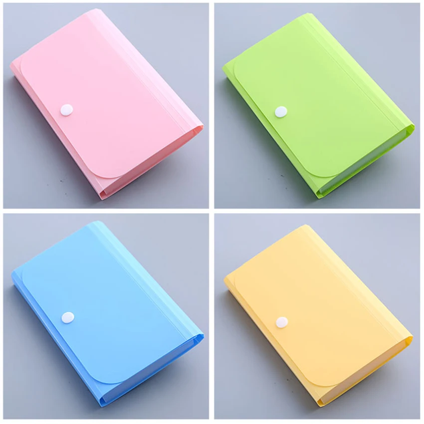 

1PC Lovely Colorful Accordion Style Mini File Document Bag Pouch Folder Card Holder Organizer Bills Receipt paper File Holders