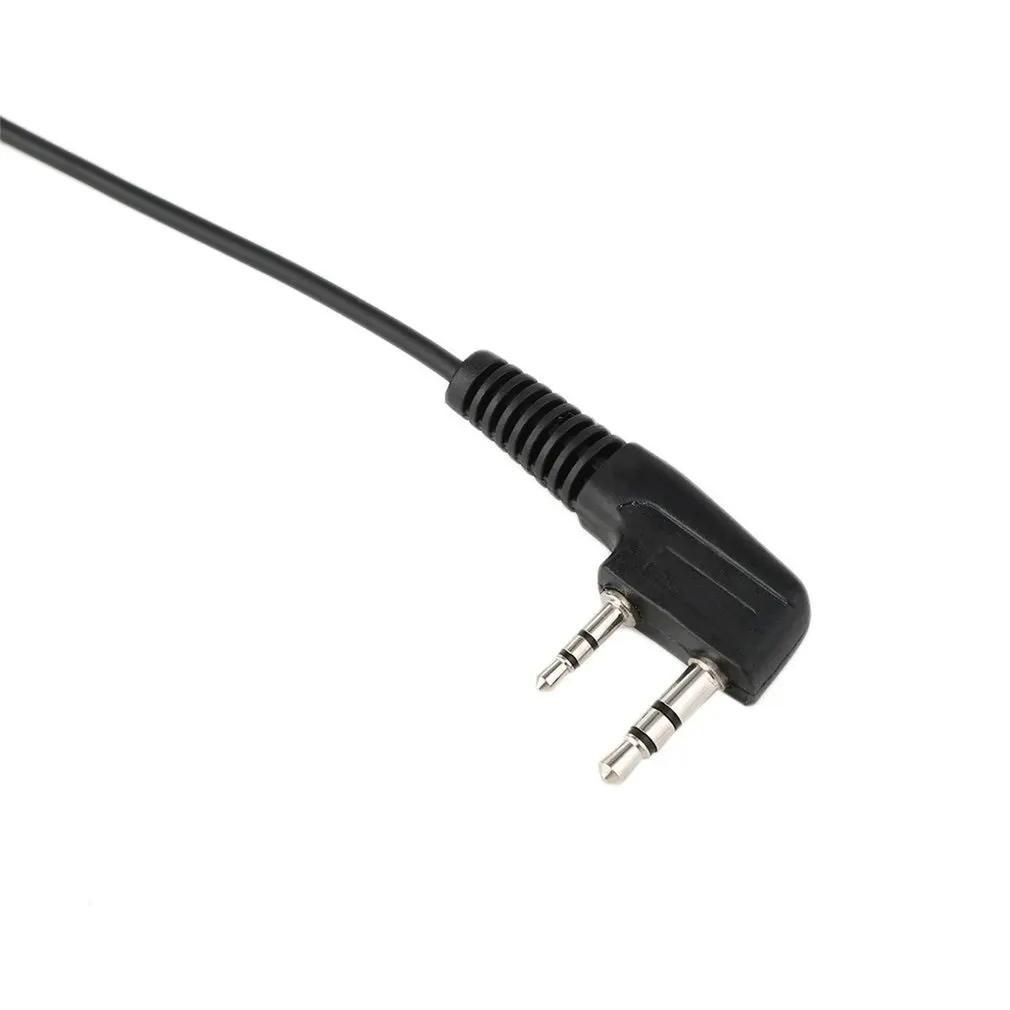 Unversal 2 Pin Mic гарнитура наушник кудрявый кабель для рации Kenwood радио черный |