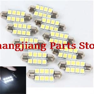 

Hot sale 10pcs/lot Canbus Auto Car LED Bulb 41mm 8 SMD 5050 Super White Festoon Dome LED Car Light Bulb Lamp LED Light
