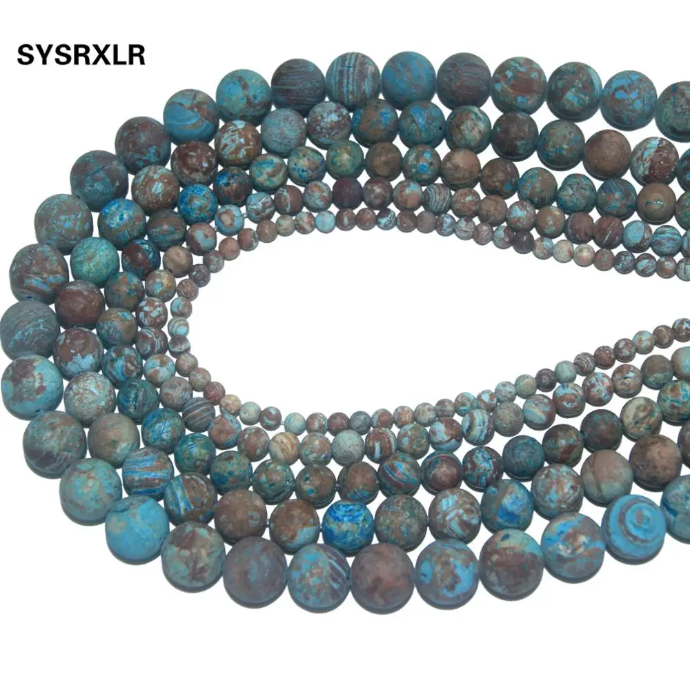 Wholesale Dull Polish Natural Stone Blue Crazy Lace Agates Beads For Jewelry Making Charm DIY Bracelet Necklace 4 6 8 10 12 MM