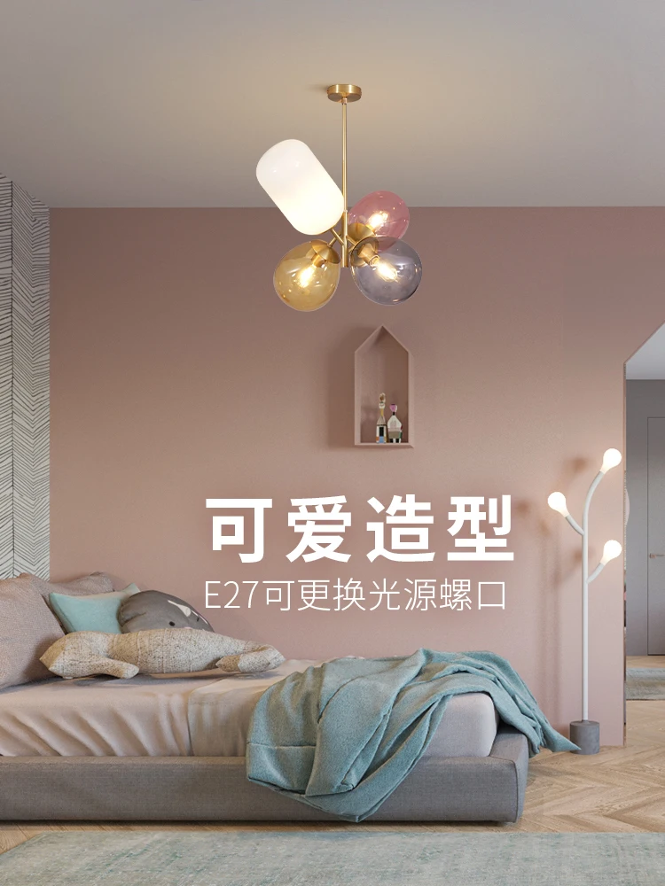 

Современный подвесной светильник E27, стеклянное украшение для гостиной, спальни, Домашний Светильник, декоративная лампа в стиле индастриа...