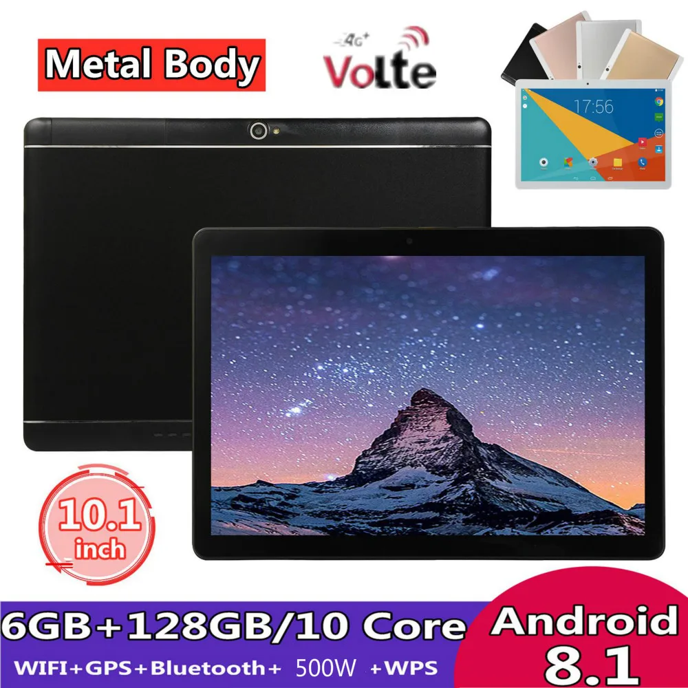 Планшет с 10 1 дюймовым дисплеем восьмиядерным процессором ОЗУ 6 ГБ ПЗУ 2020 Android 8